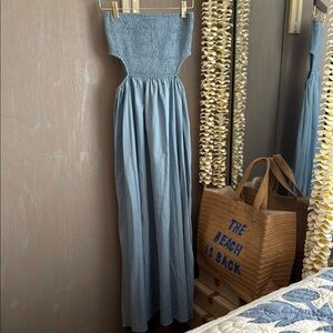 FORE Blue Strapless Dress